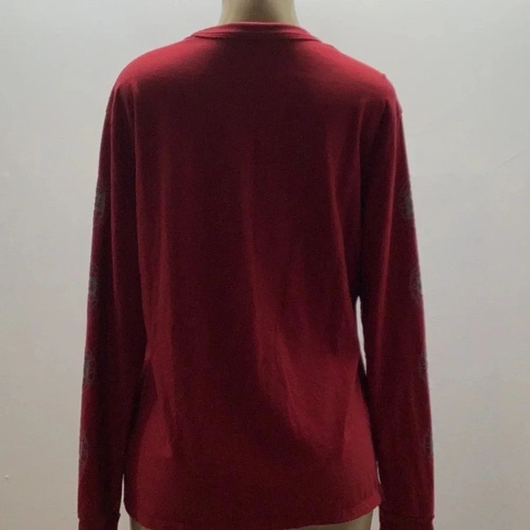 American Eagle Red Long Sleeve Tee Size Medium Preloved - Picture 4 of 7